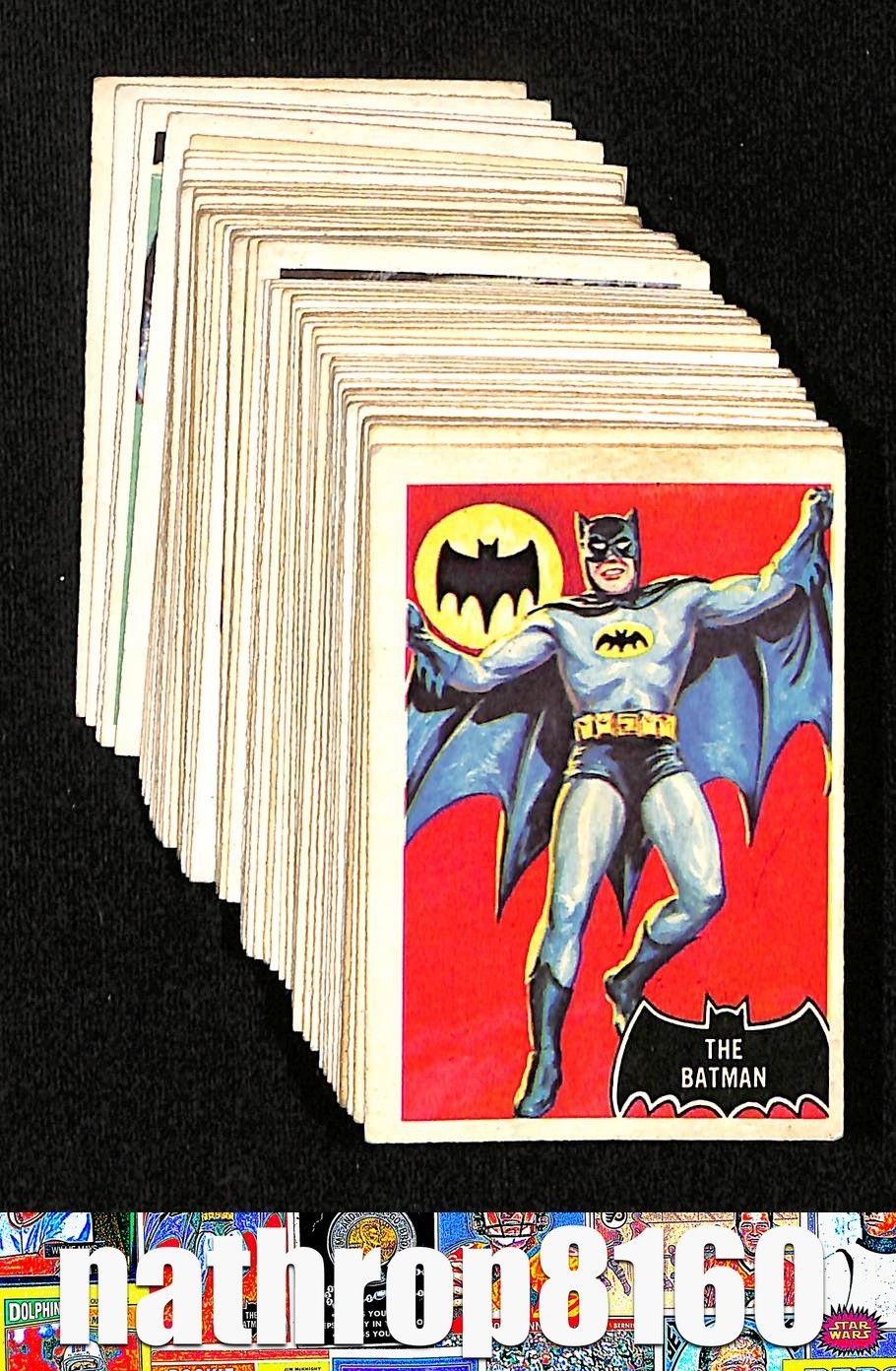 1966 A&BC Batman Black Bat Complete Set 55 VGEX - EX AVG 16812