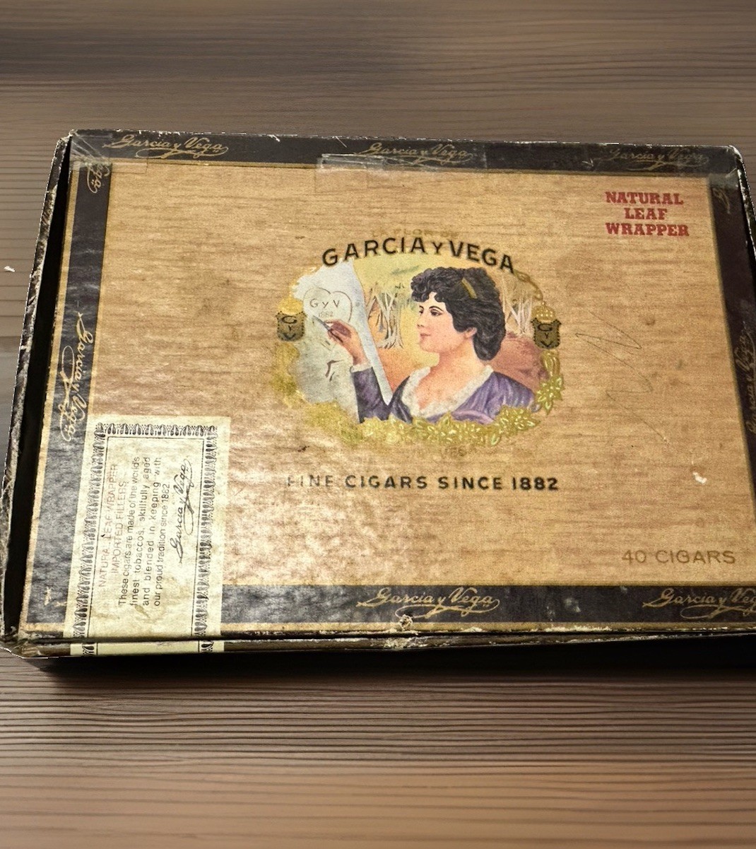VINTAGE GARCIA Y VEGA PRESIDENTE CIGAR BOX