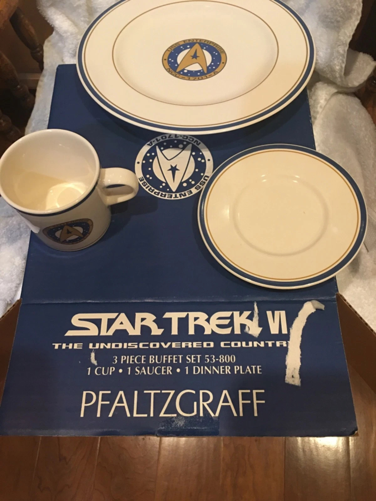 Pfaltzgraff Star Trek VI The Undiscovered Country 3-Piece Buffet Set 53-800 Box
