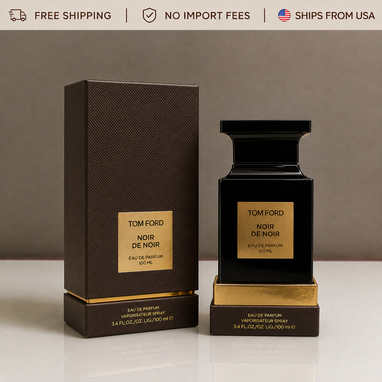 Tom ford noir de noir Eau De Parfum 100 ml for unisex new in box
