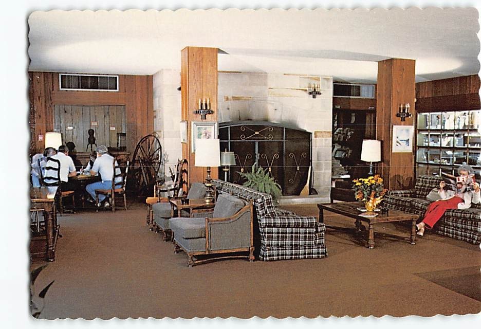 Postcard Interior Spring Mill Inn Spring Mill State Park Mitchell Indiana USA