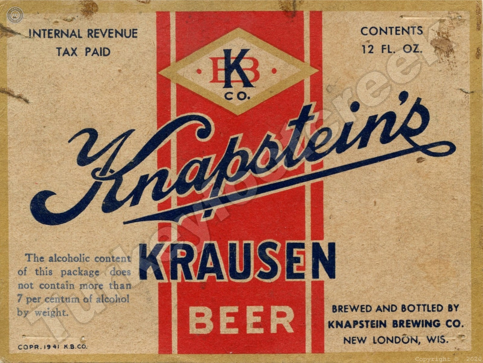 Knapstein\'s Krausen Beer Label 9\