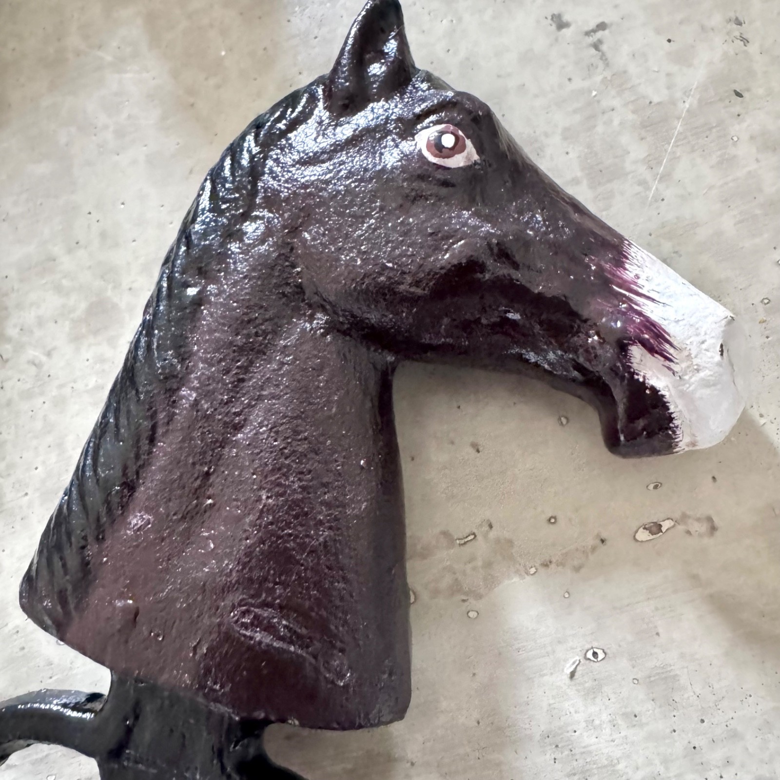 Horse Head Bottle Opener Cast Iron Painted Heavy Vintage Antique Style Rustic 5\