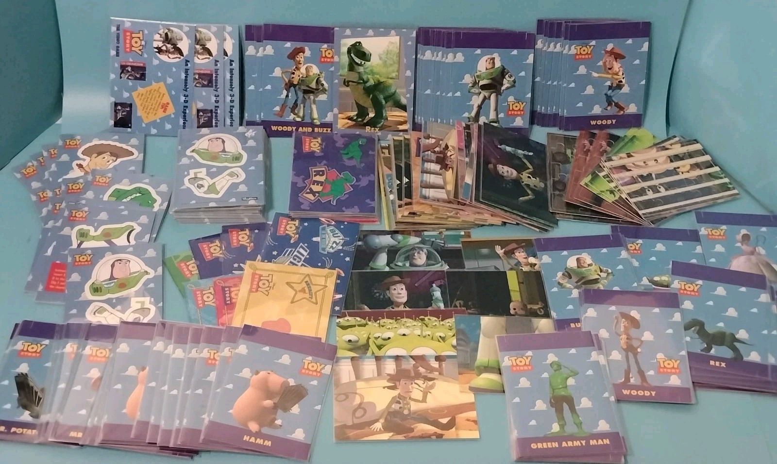 Lot (201) 1995 Skybox Toy Story Series 1 Non Sport Cards - Rex Is Only RC