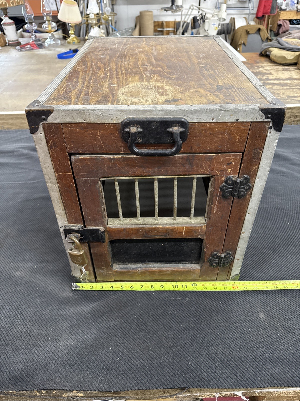 Rare Antique Old Vintage Wooden NYC Dog Pound Kennel Crate House Very Cool