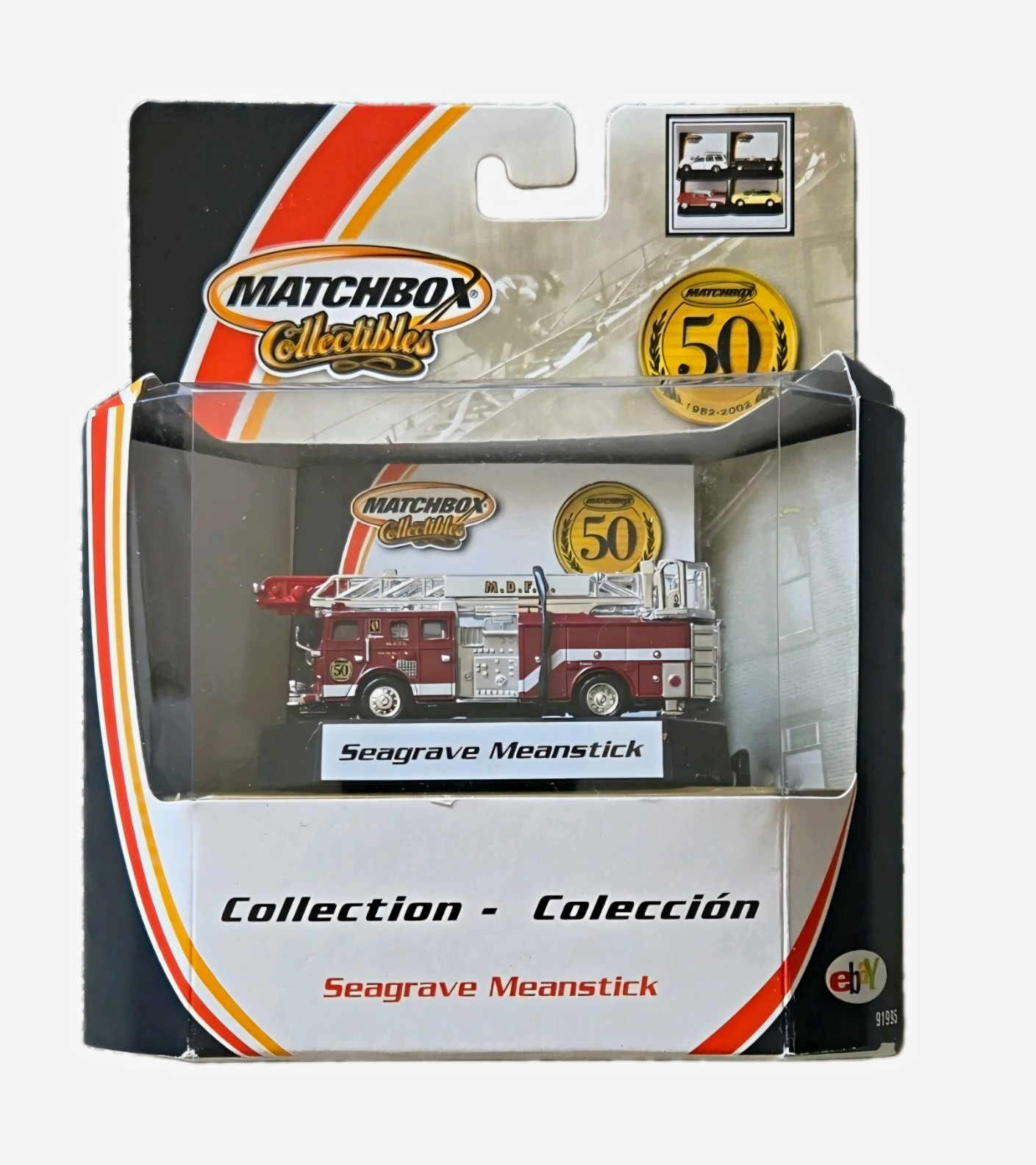 Matchbox 50th Anniversary Lot of 2 Seagrave Meanstreak Fire Truck Diecast Model 