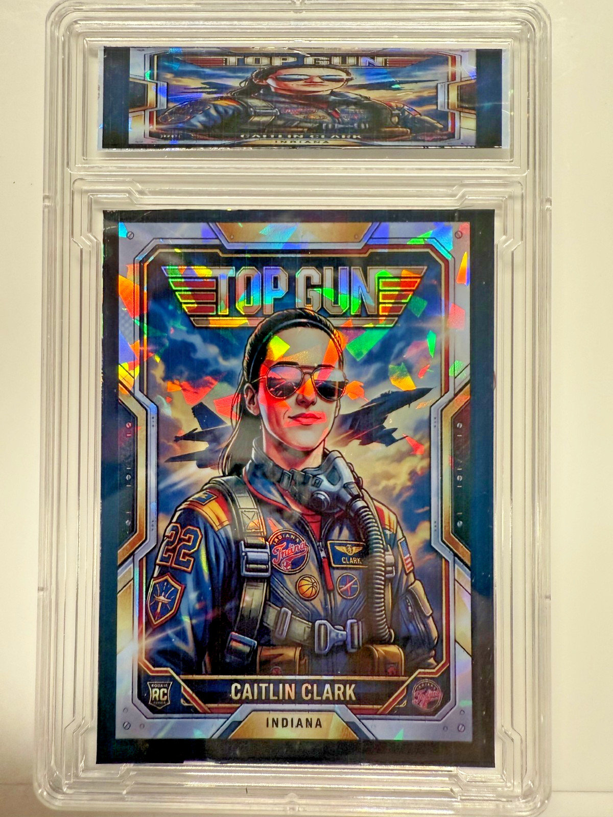 2026 Graded SP/500 Ice Caitlin Clark Top Gun Refractor Basketball DD rc