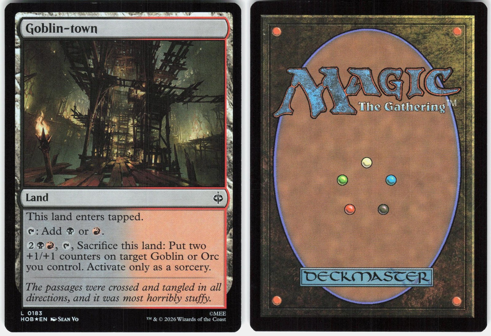 GOBLIN-TOWN 183 LAND THE HOBBIT MAGIC: THE GATHERING FOIL NM