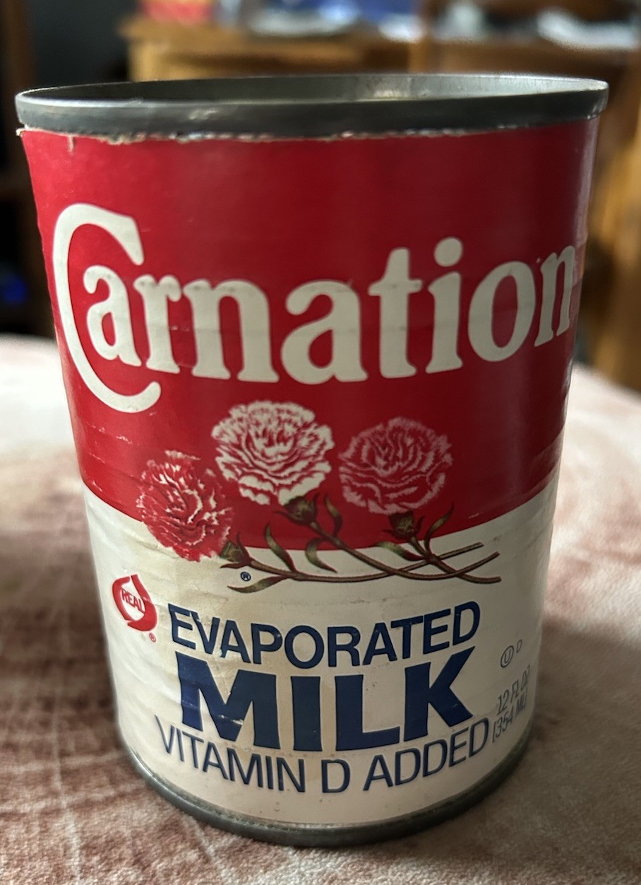 Vintage Empty Tin Can Carnation Evaporated Milk EMPTY