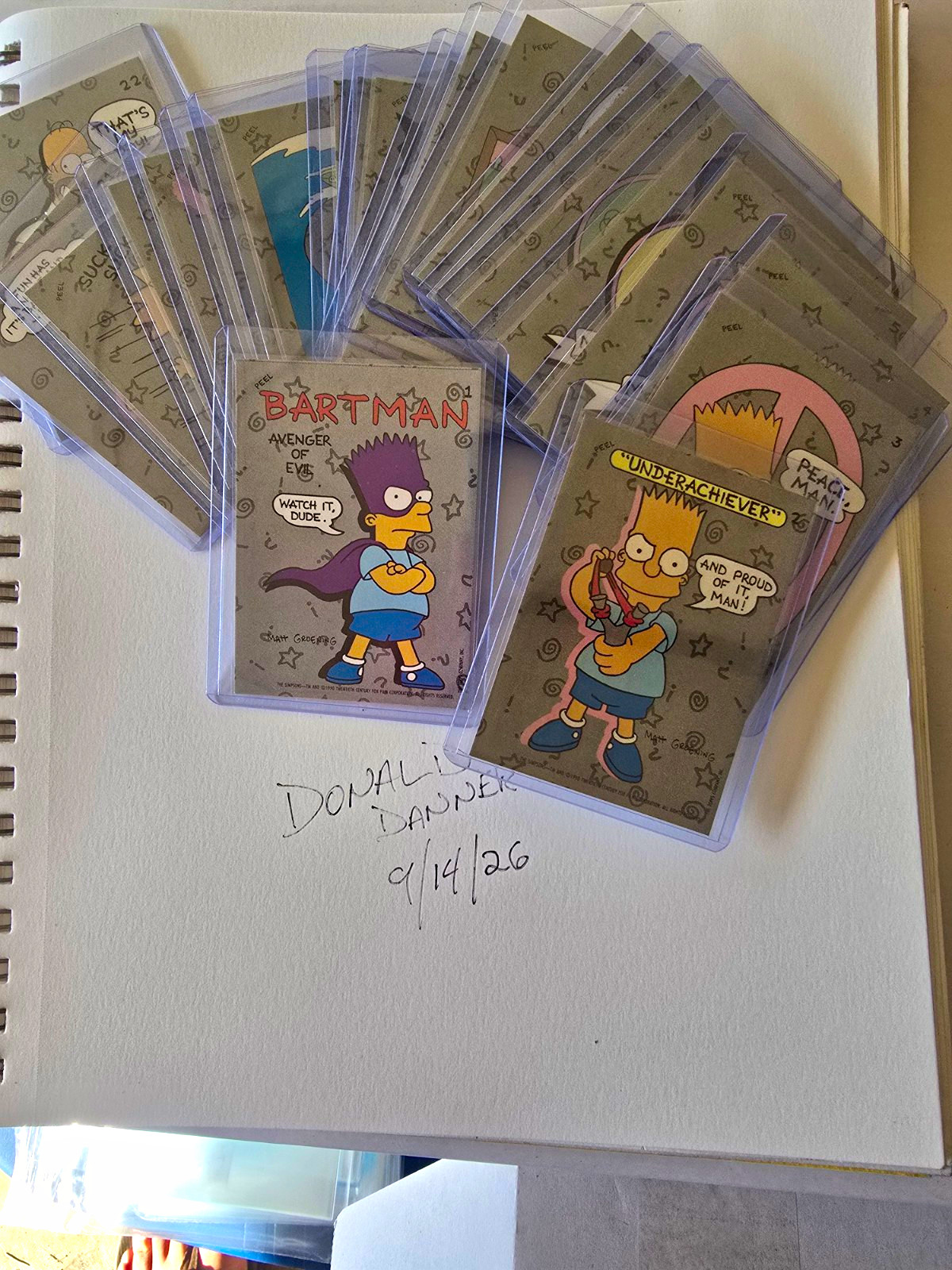 1990 Topps The Simpsons Complete W/ 22 card sticker set, and 88 card base set