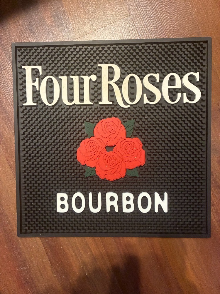 Four Roses Bourbon Whiskey Bar Restaurant Mat 13x13
