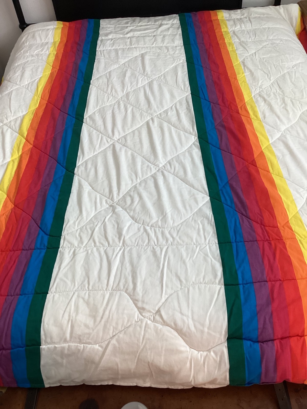 Vintage 1970s Wamsutta FULL/QUEEN Tomorrows Rainbow Comforter HTF