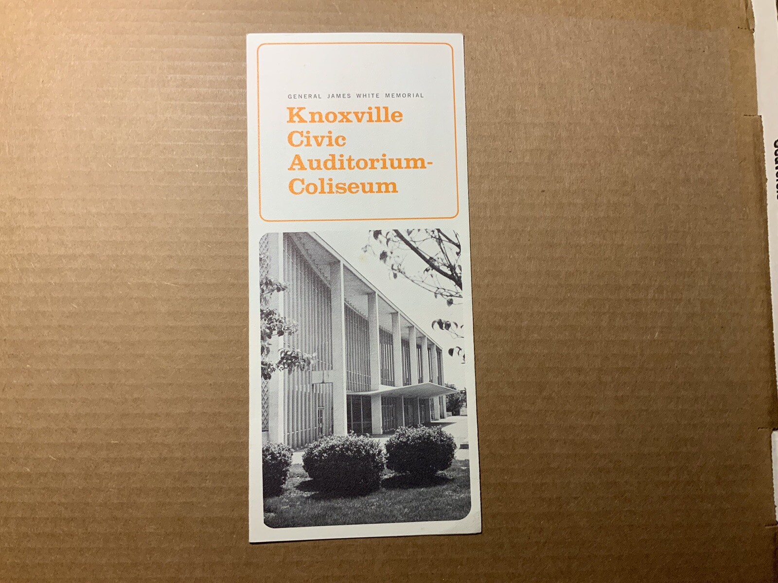 General James Knoxville Civid Auditorium-Coliseum Tennessee TN Vintage Brochure