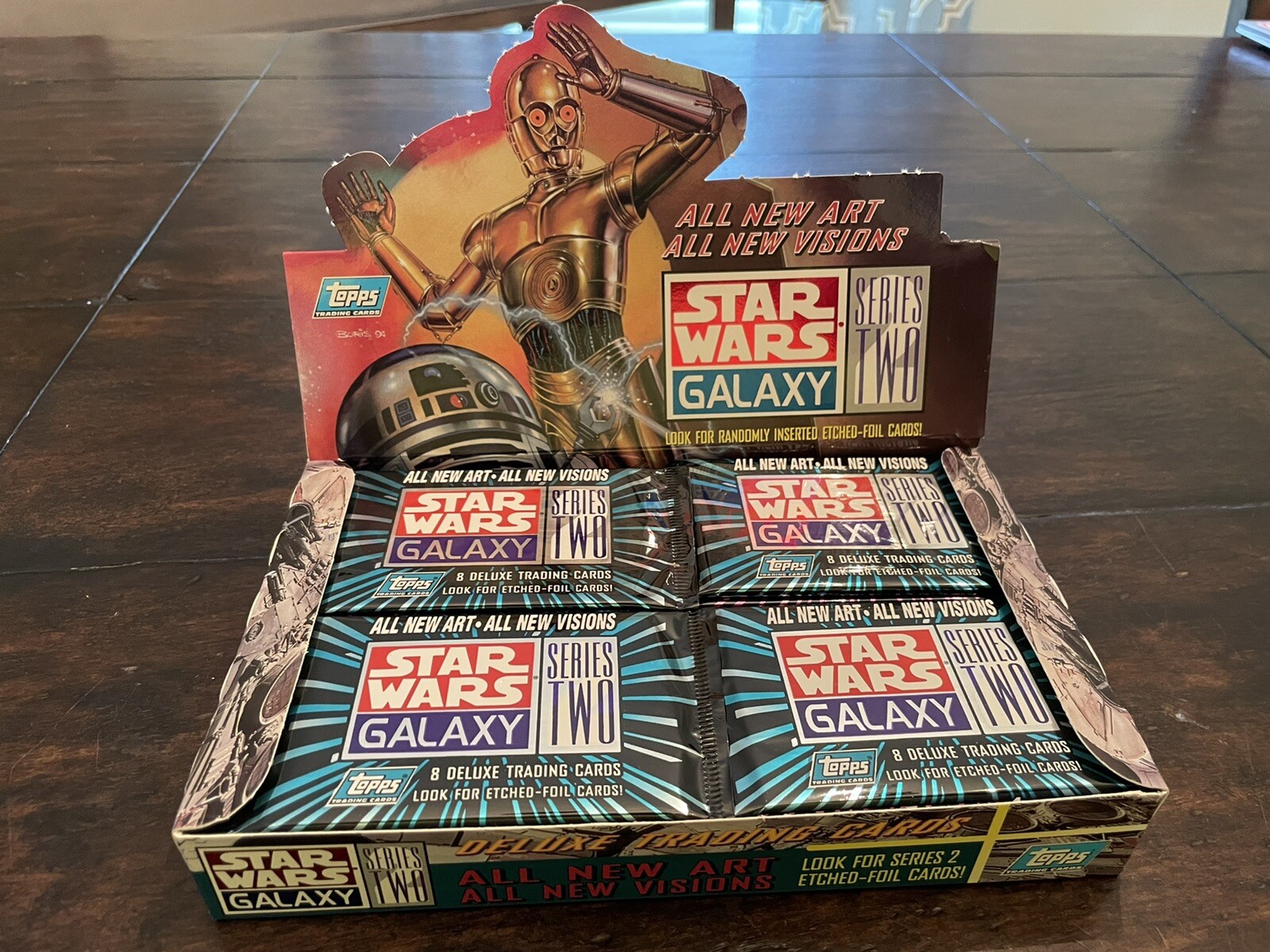 (1) Unopened Pack 1994 Topps Star Wars Galaxy Series 2 With Etch Foil Chases