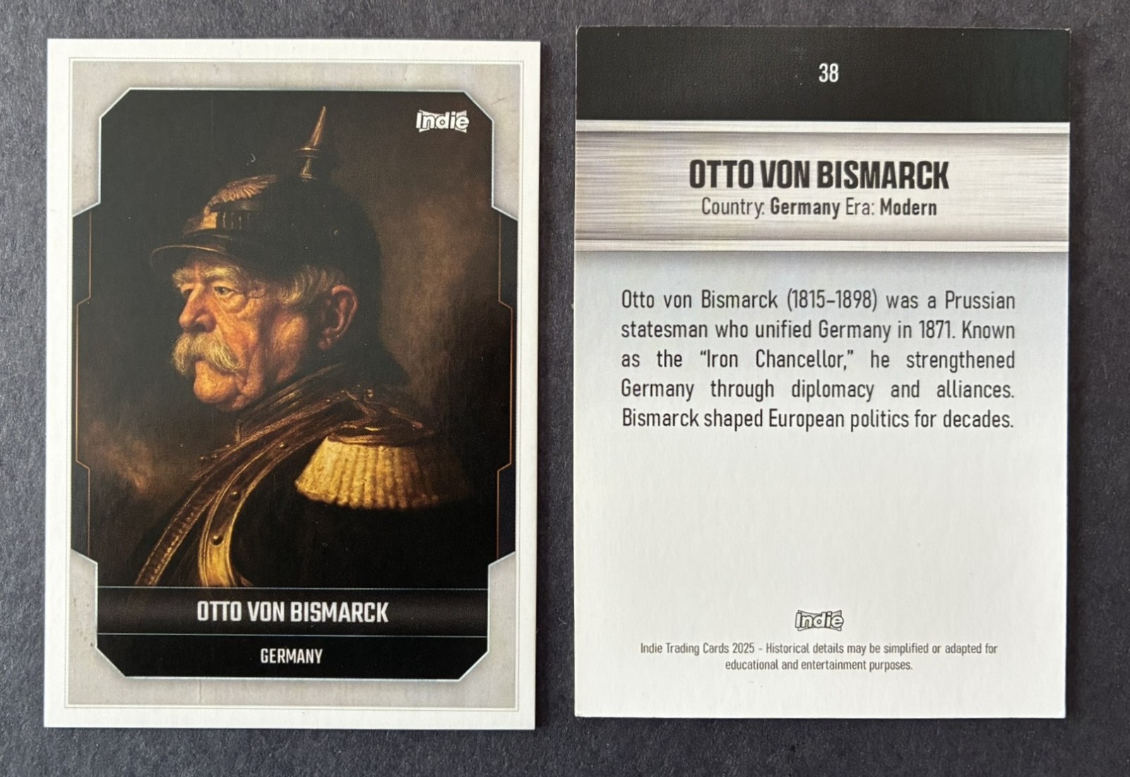 Otto Von Bismarck  INDIE  2025  Historical Trading Card