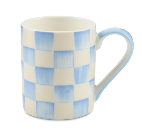 MacKenzie-Childs Sky Check Porcelain Mug, NEW US STOCK