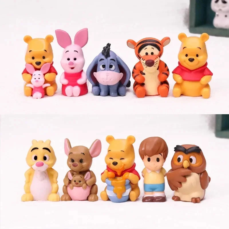 10pcs/set Cartoon Winnie The Pooh Action Figure Toy Pooh Bear Tigger Eeyore Pigl 10pcs/set Cartoon Winnie The Pooh Action Figure Toy Pooh Bear Tigger Eeyore Pigl