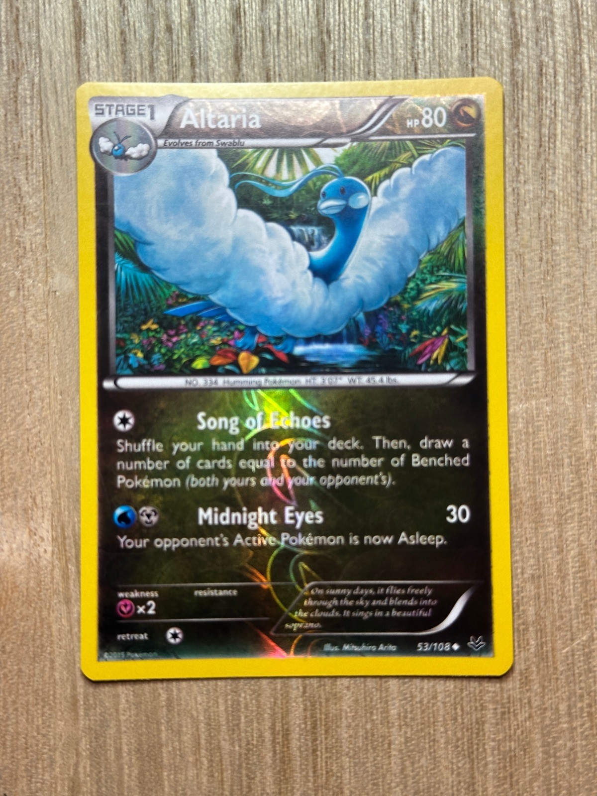 Altaria (53) Reverse Holo Uncommon XY - Roaring Skies 53/108 NM