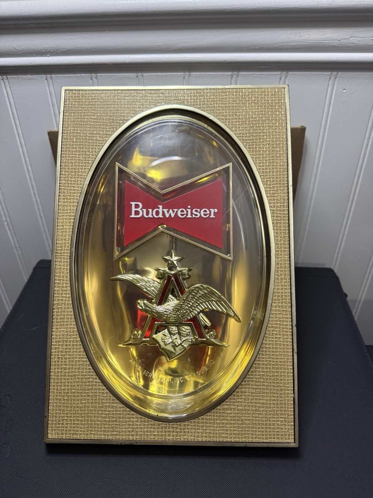 Vintage Budweiser 3D Wall Plaque Sign Russel Kribs 012-001 Non-Electric 1970s