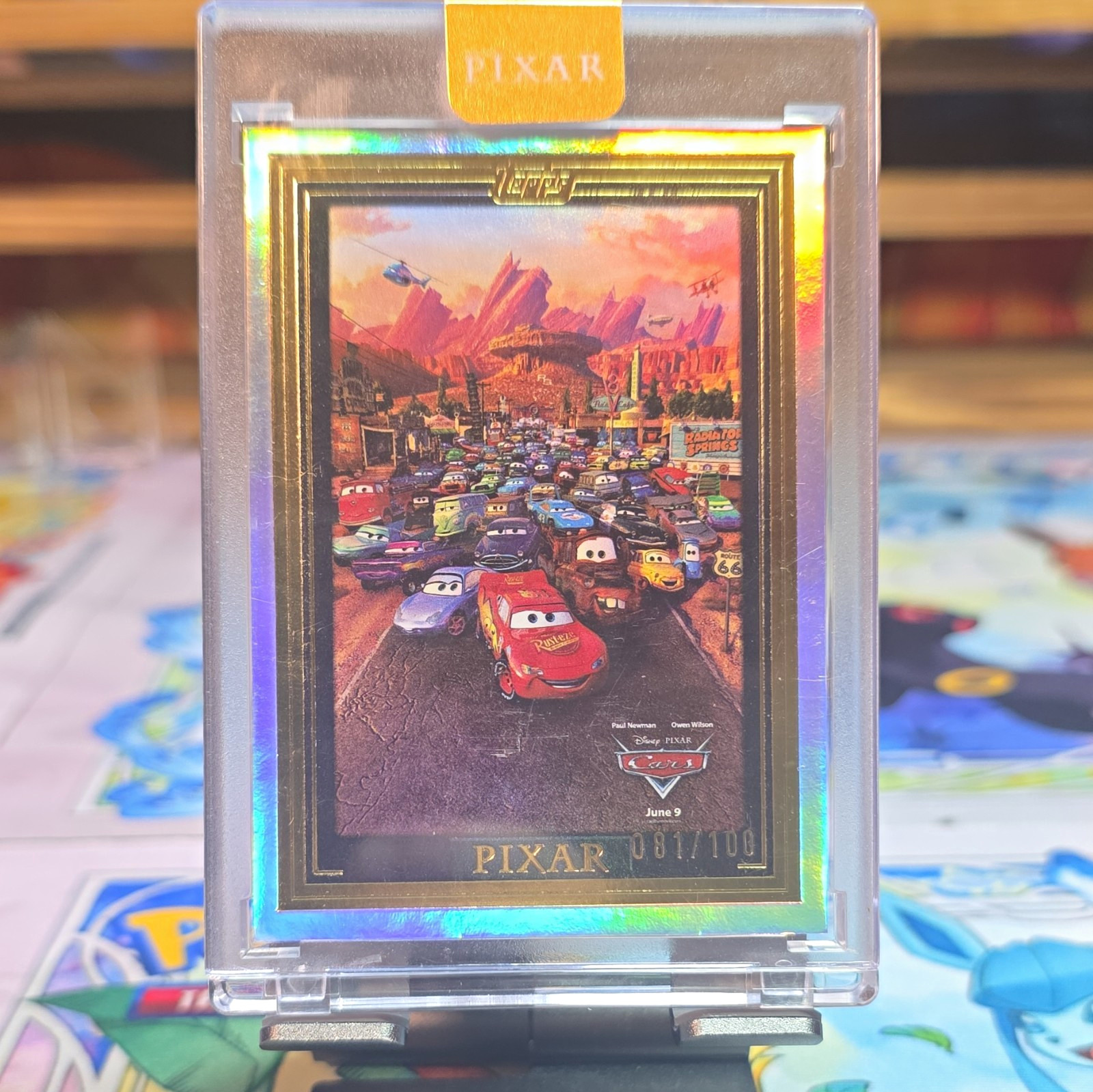 2025 Topps Pixar Gold  Cars Wall Art /100