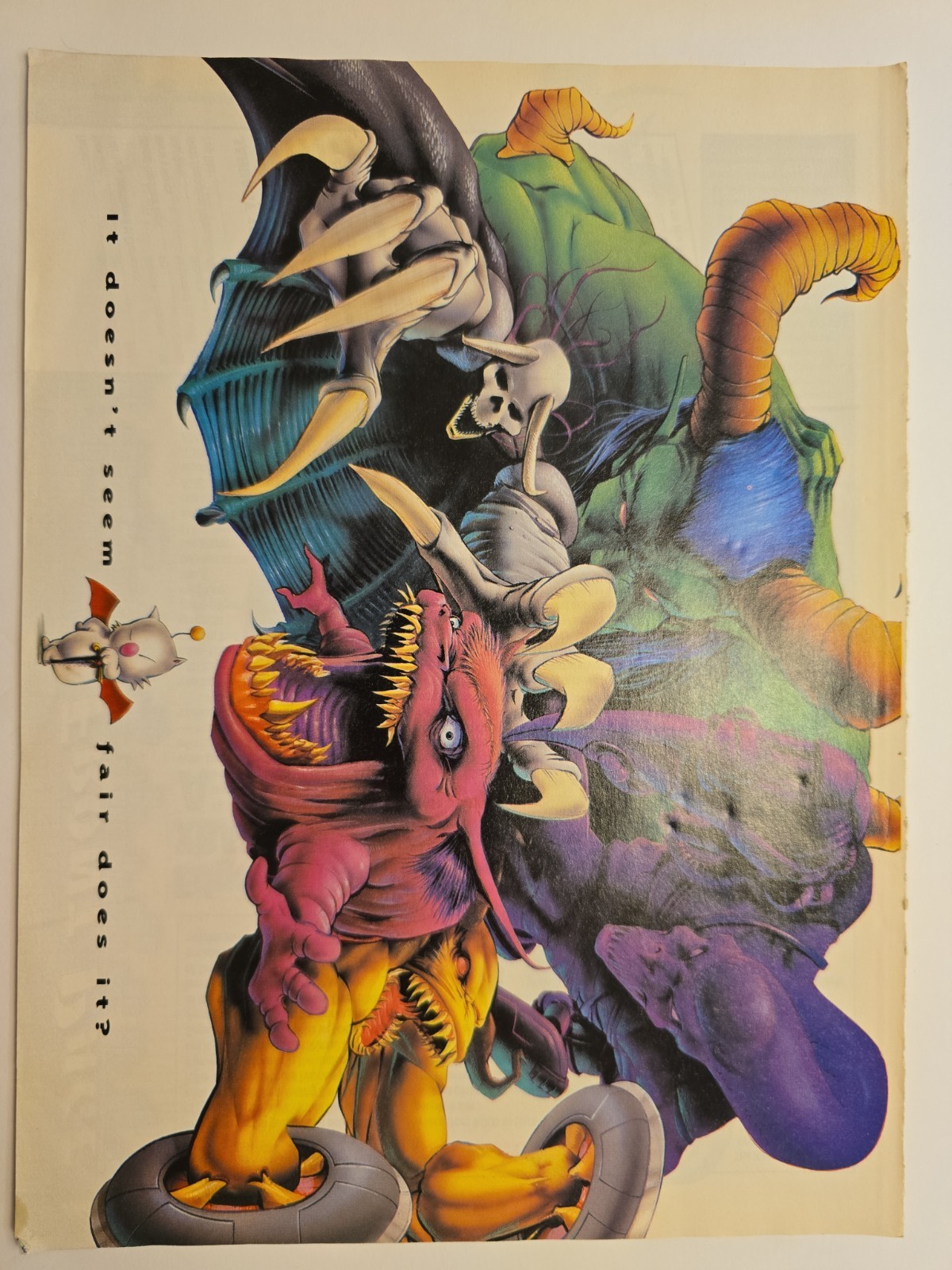 ​ULTRA RARE GRAIL 1994 Final Fantasy III Original Mag 4-Page Ad Spread - Intact