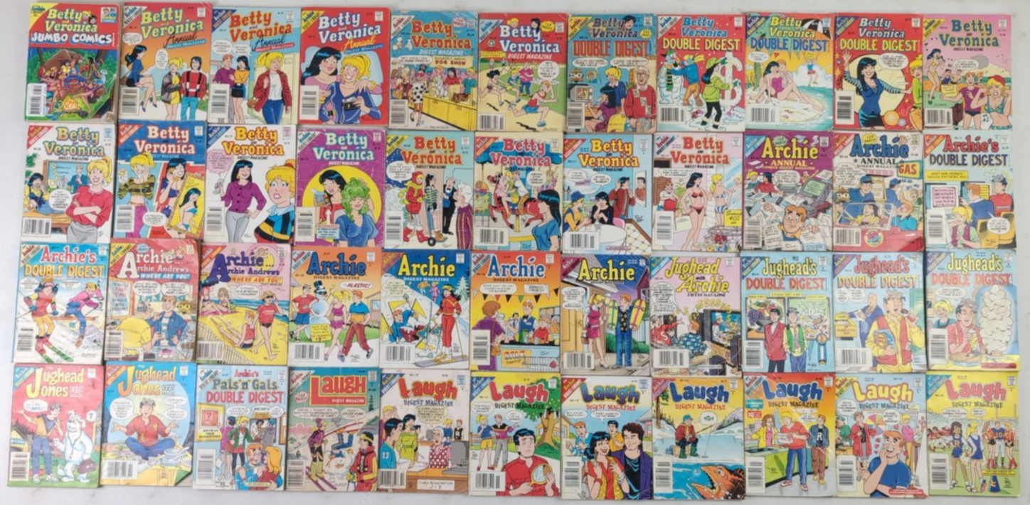 Lot of 44 Archie's Comics Digest Magazine Books Jughead Betty Veronica Archie
