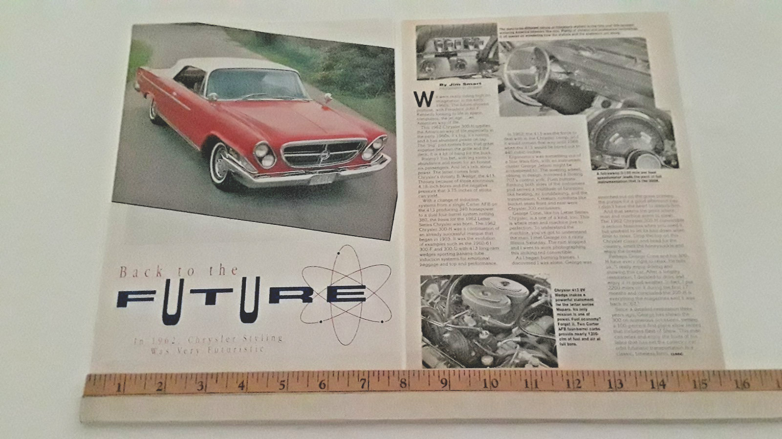 1962 CHRYSLER  300 H - 413 8V WEDGE - ORIGINAL 1989 ARTICLE