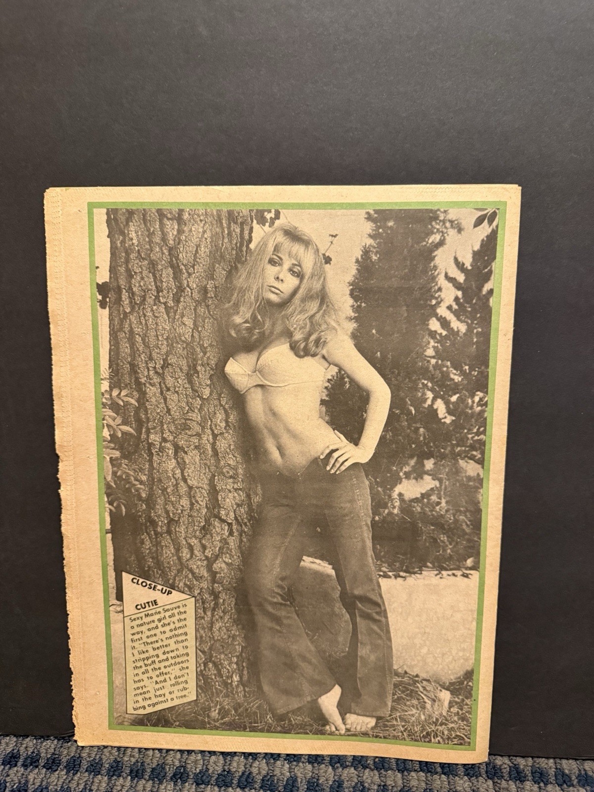 1970 March 23rd National Close-Up Newspaper, Close-Up Cutie: Marie Sauve (VRN10C
