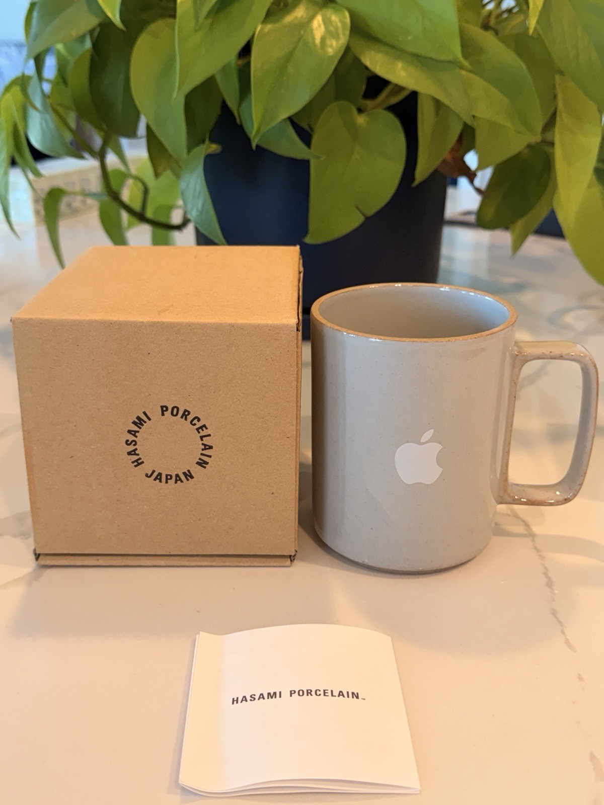 Apple Hasami Porcelain Large Gray Mug from Apple Park Cupertino, CA