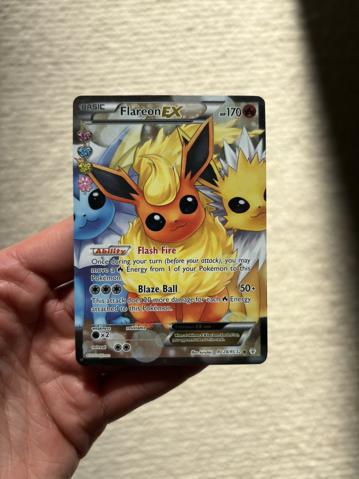 Pokémon TCG Flareon EX RC28/RC32 XY generations radiant collection