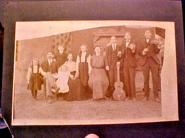 1890s Original Photograph From Pennsylvania? Country Band The McQuarter Family
