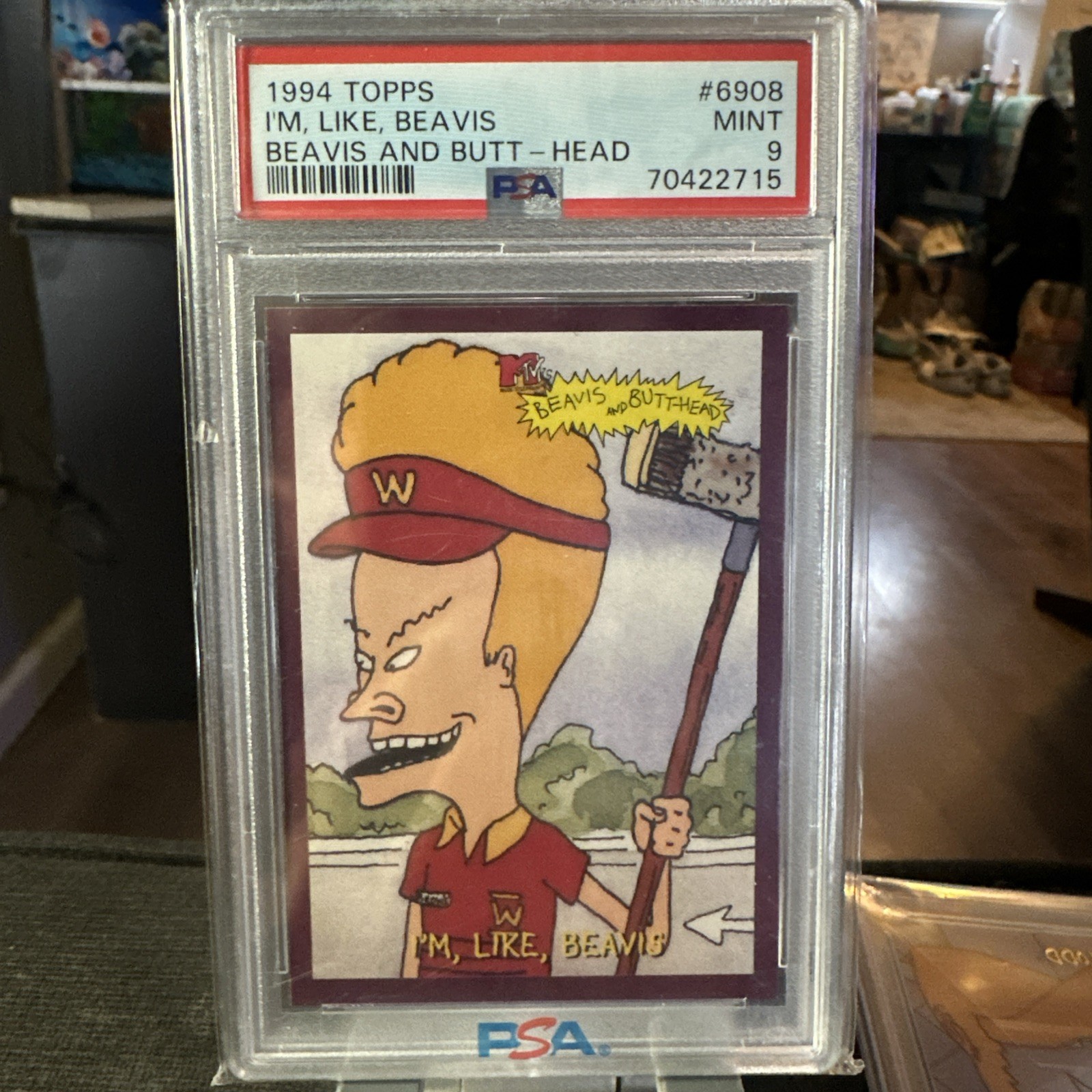 1994 Topps Beavis And Butt-Head #6908 I'm, Like, Beavis PSA 9 - Pop 1 (Pop Cultu