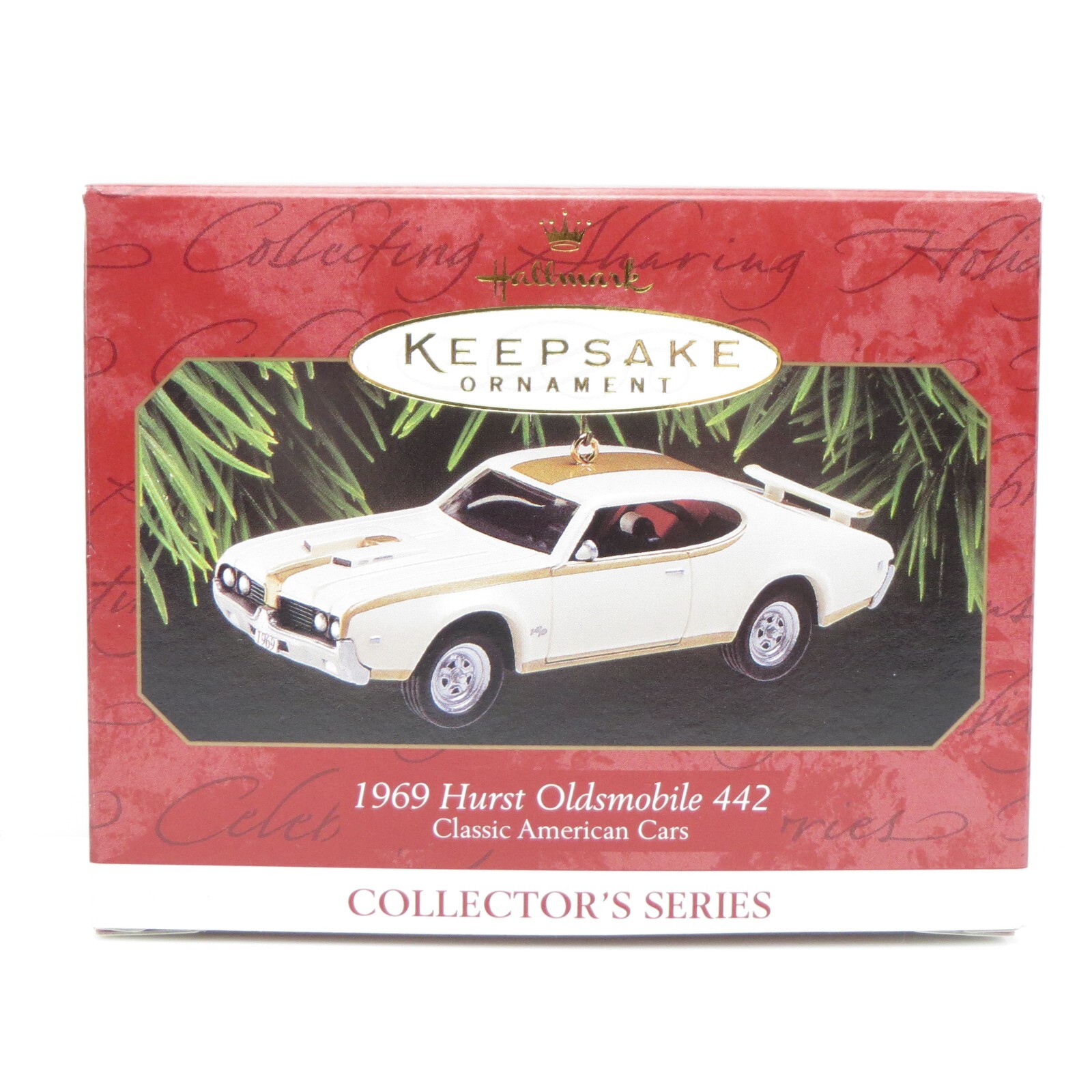 1969 HURST OLDSMOBILE 442 - HALLMARK KEEPSAKE CHRISTMAS ORNAMENT - NEW IN BOX