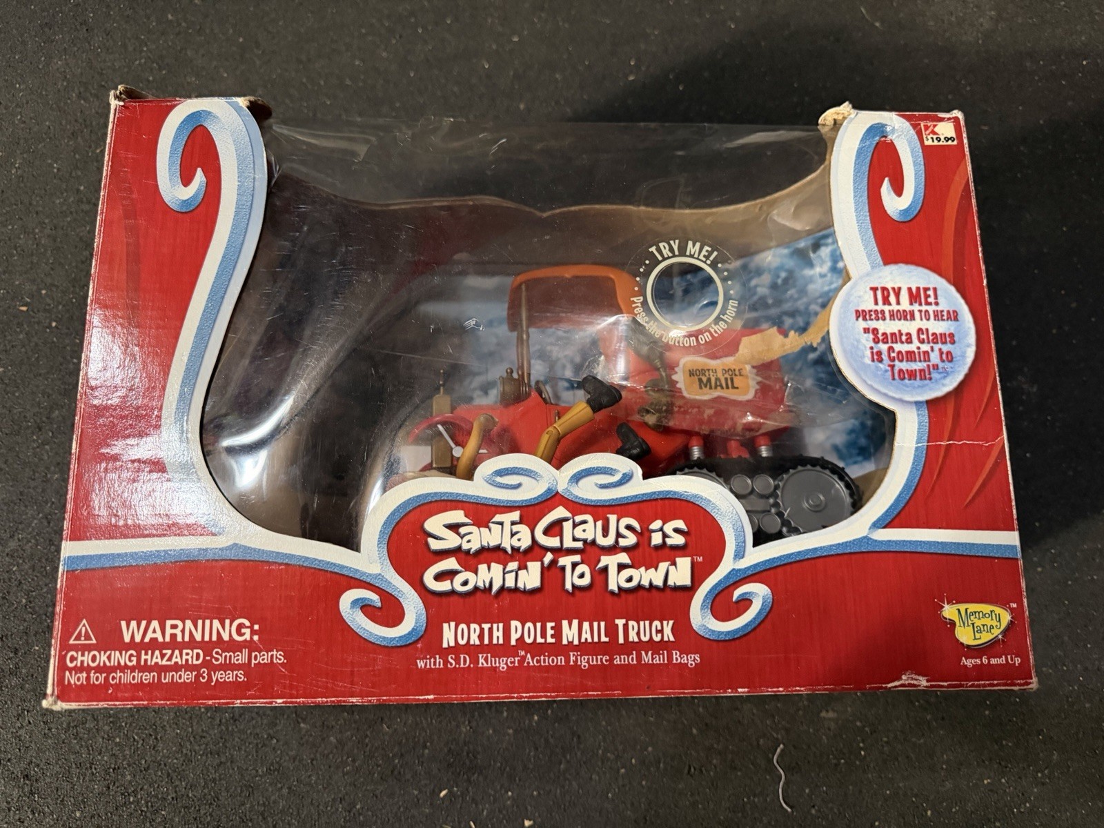 SANTA IS CLAUS COMING TO TOWN 2004 Memory Lane Mail Truck W/Kluger Mail