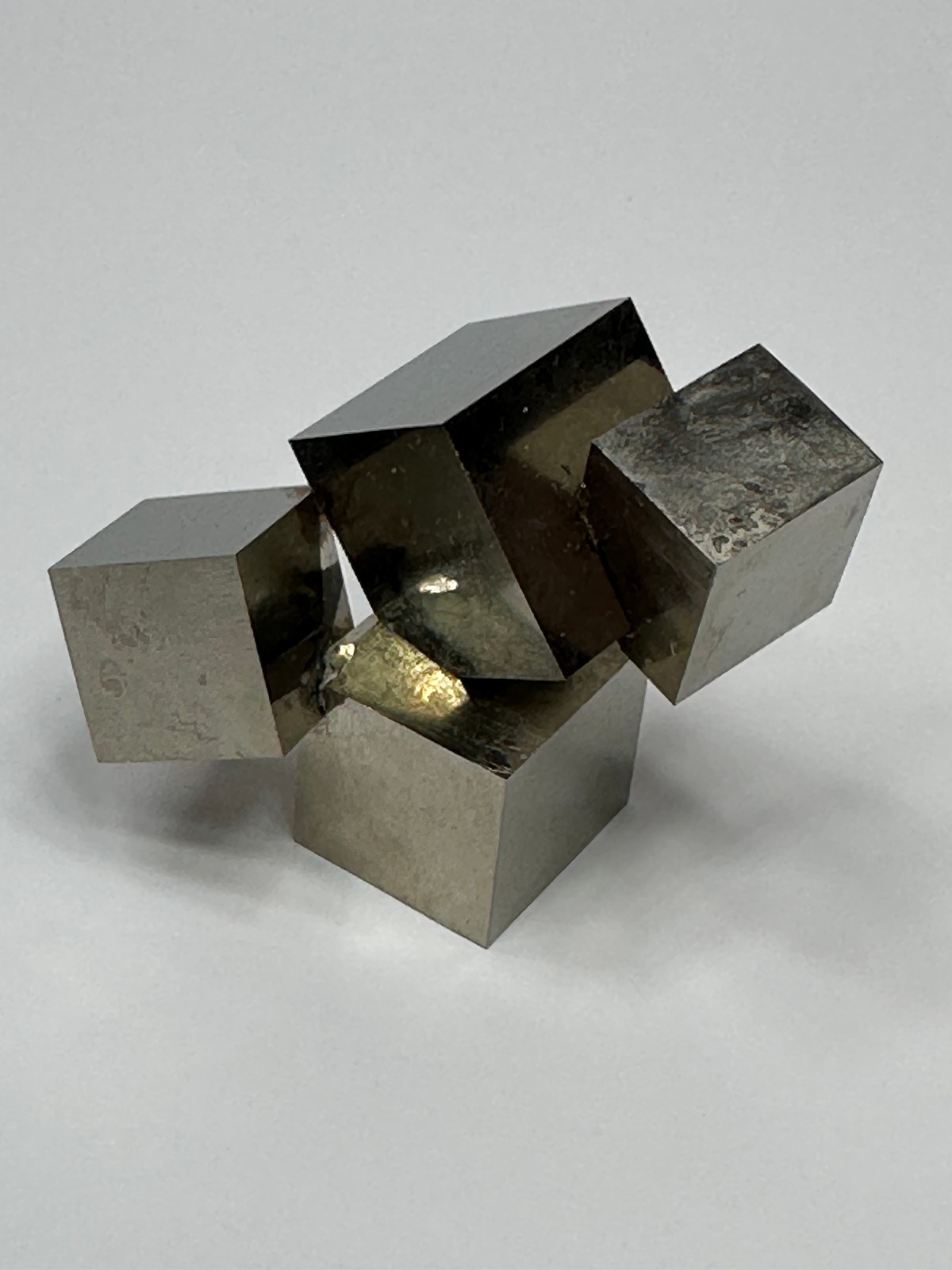 LARGE Rare Lusterous Entwined Interlocking Rectangle Pyrite Cube Cluster_Spain