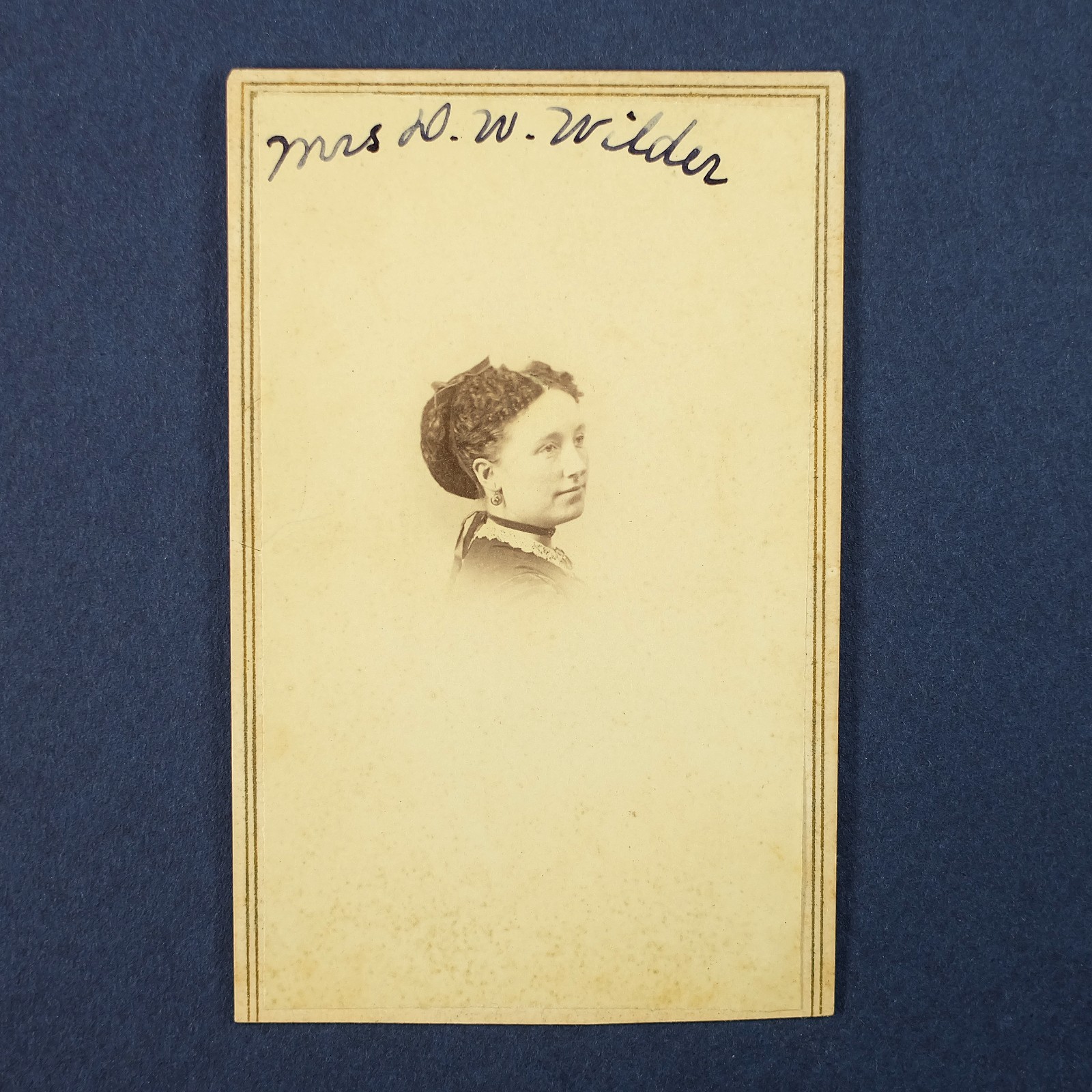 CDV Photograph Mrs. D. W. Wilder Wife of Founder of Republican Party Kansas 1859