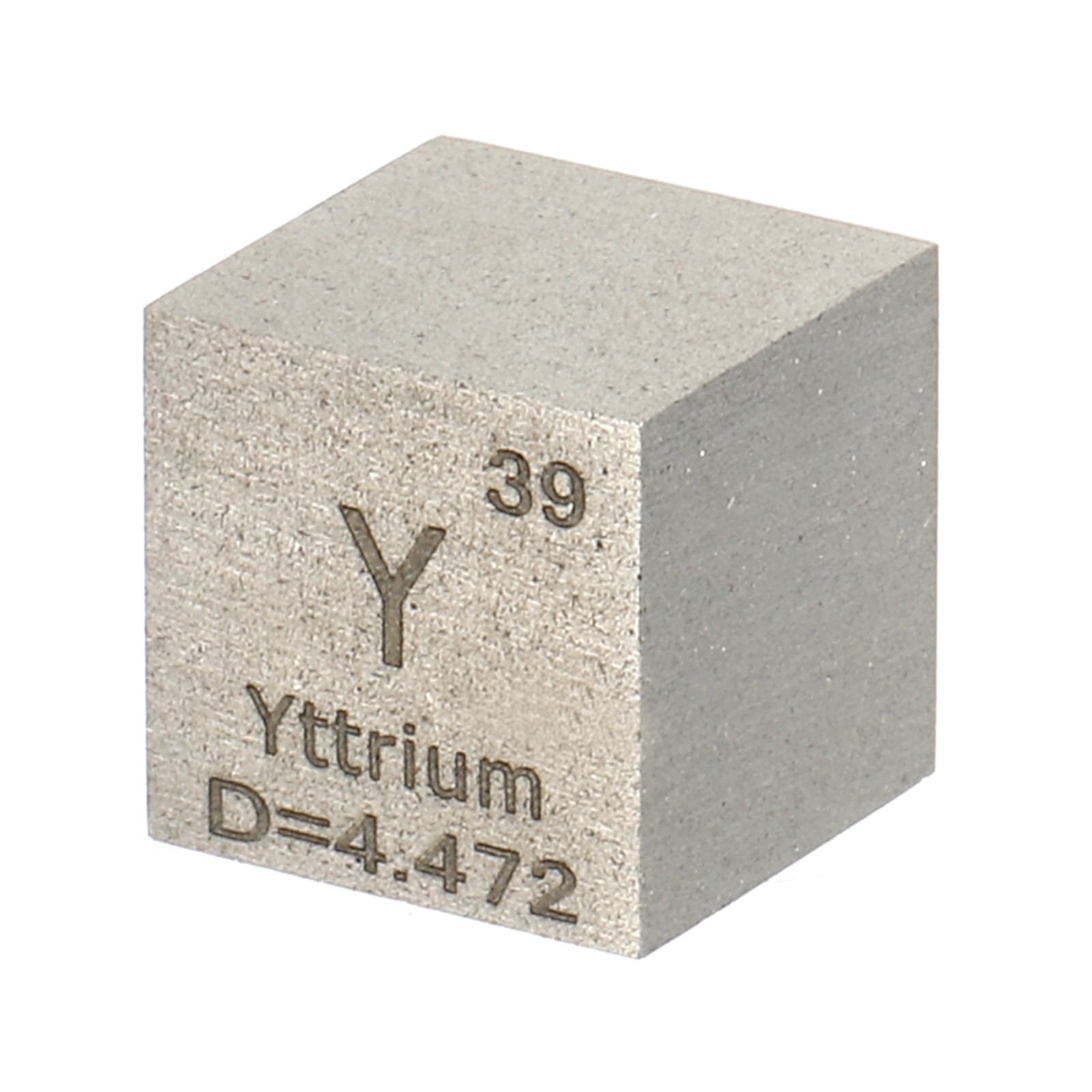 Yttrium-Cube 10mm Y Density Cube High Density Element Cube Unique Metal