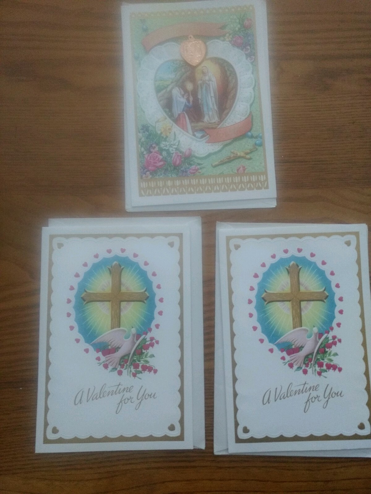 Vintage St. Valentine\'s Day Remembrance Cards Oratory at Rock Hill, SC Lot of 3