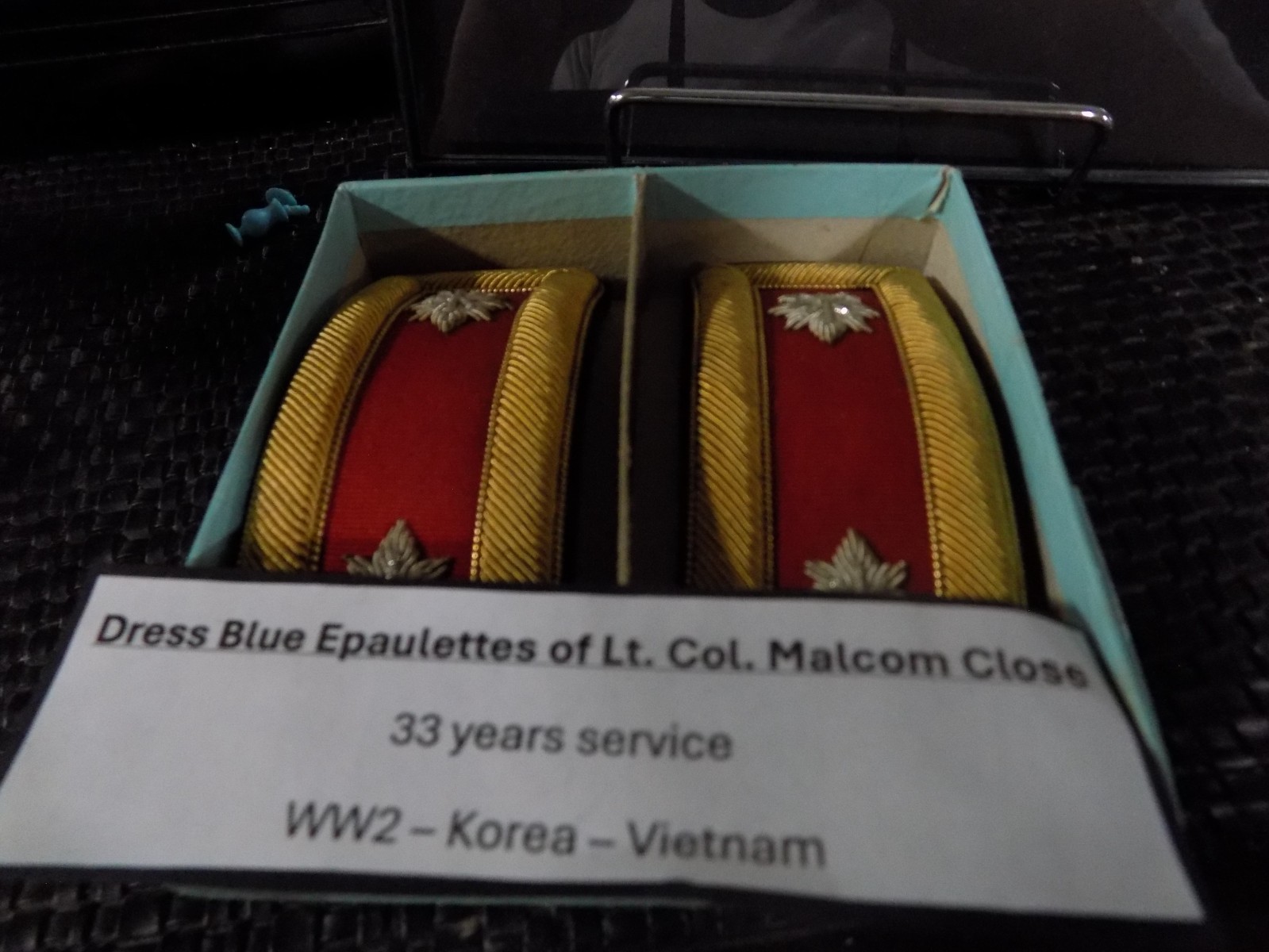 WWII–Vietnam US Army Lt. Colonel NAMED Epaulettes-Artillery-.990 silver