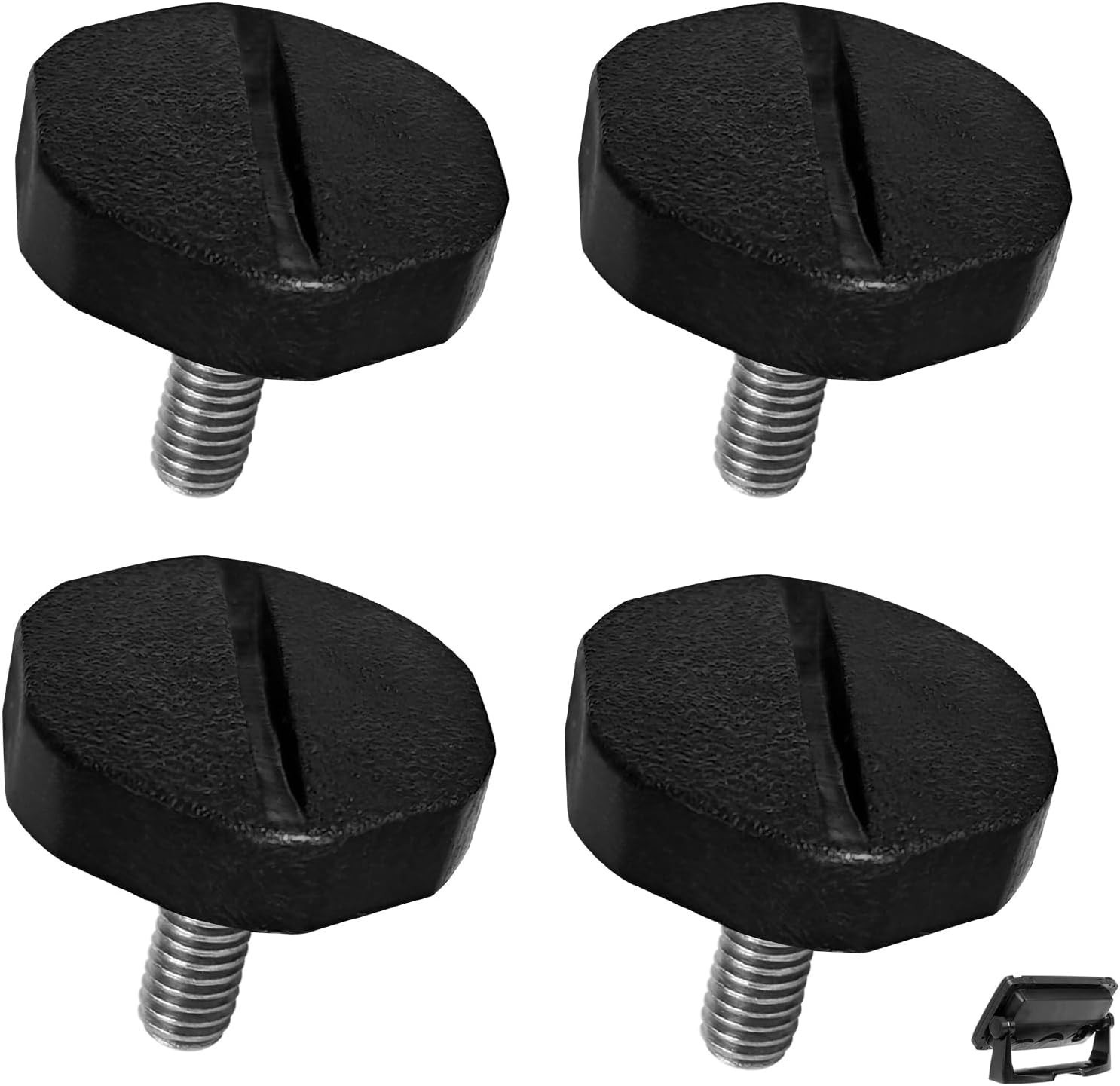 5mm Cb Radio Mounting Bracket Screws, 5mm Black Plastic Radio Bracket Knobs Repl