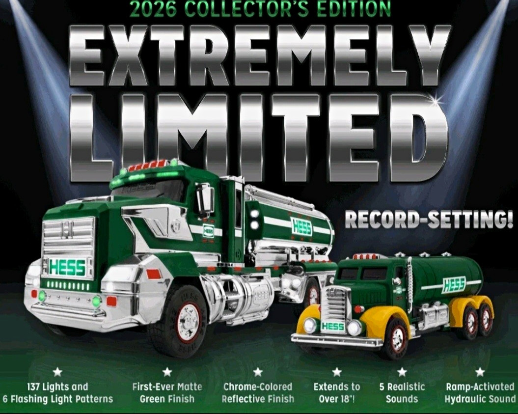 Hess 2026 Collector’s Edition LTD Gas & Oil Modern & Vintage Tanker Truck Set 