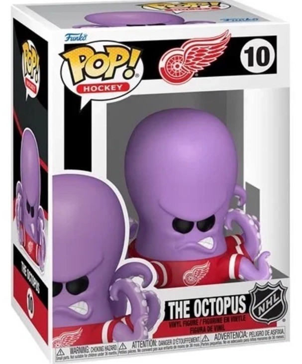 Funko POP The Octopus Detroit Red Wings Mascot NHL Figure 10 + Protector