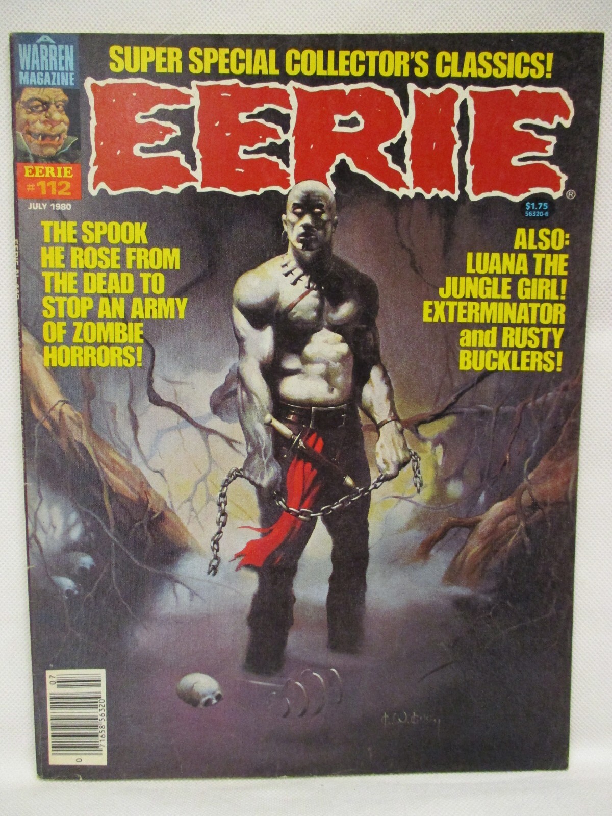 Eerie 112 July 1980 Warren Horror Magazine Ken Kelly Cover Art, Esteban Maroto