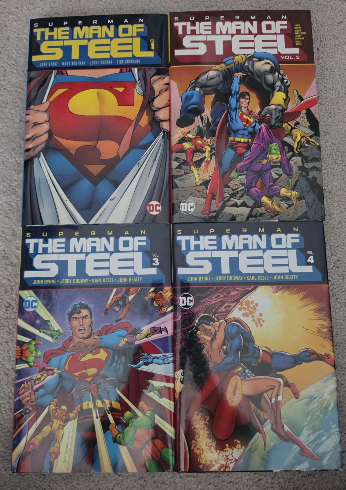 Superman The Man of Steel by John Byrne Vol 1-4 Hardcover DC Comics Complete Set