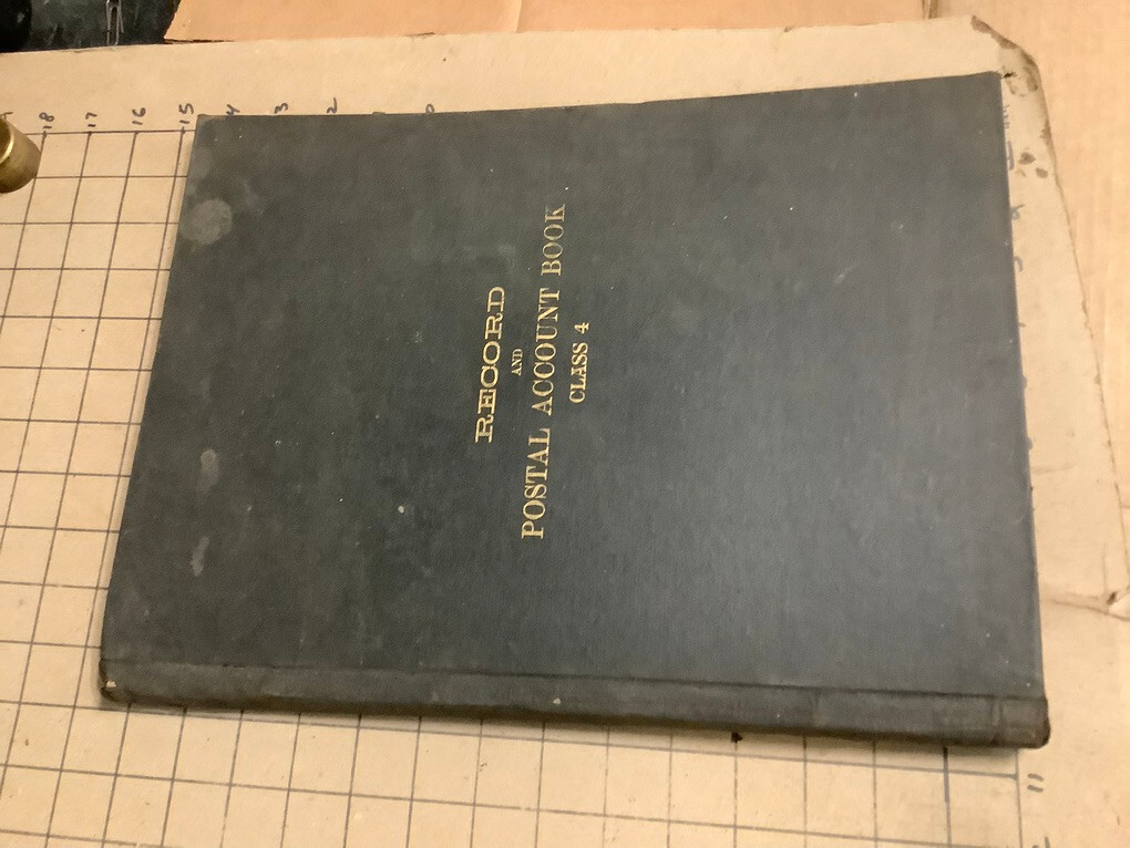 original vintage RECORD and POSTAL ACCOUNT BOOK class 4; 1888/1889