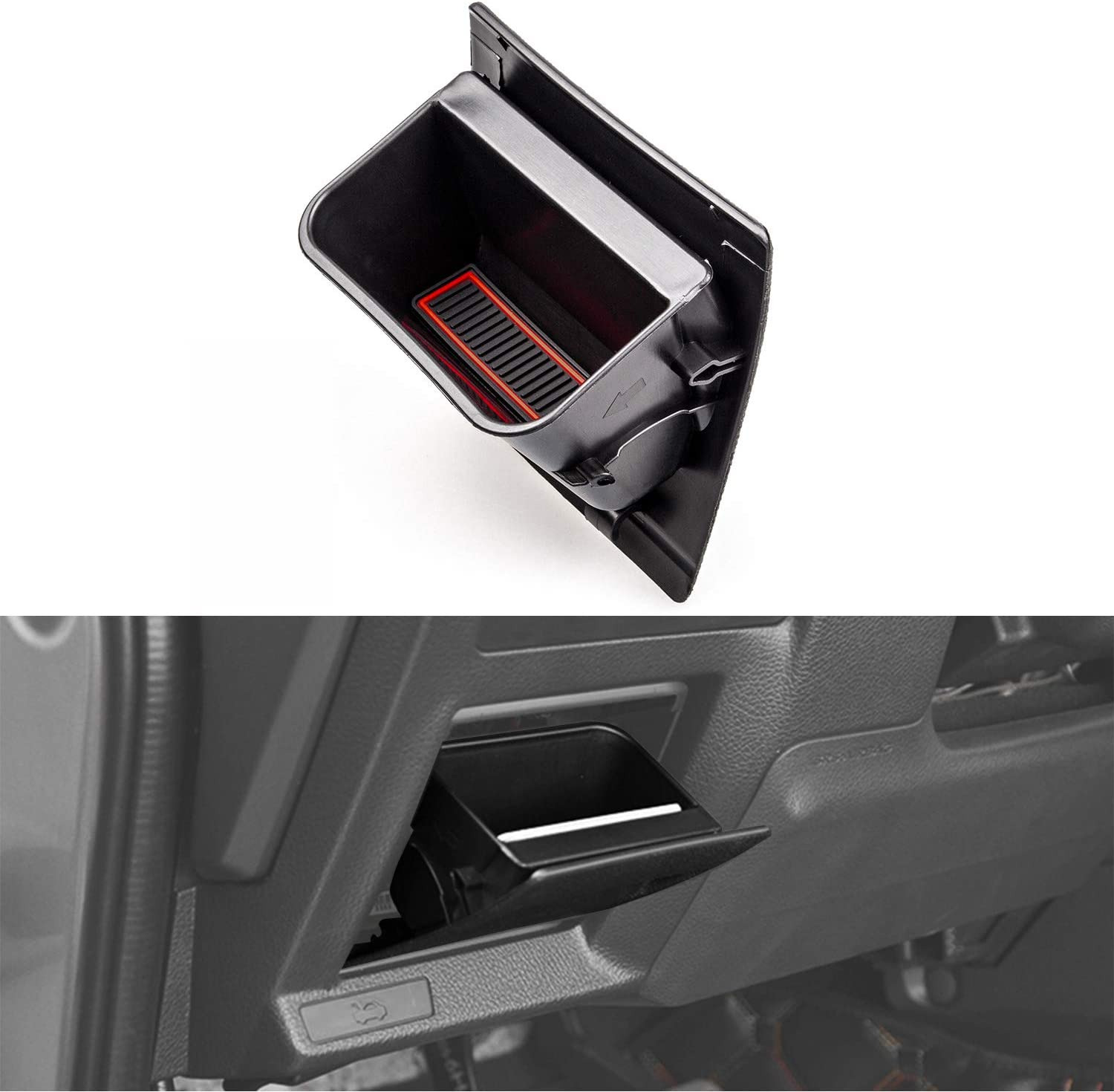 Interior ABS Black Fuse Box Coin Container Inner Storage Tray Com