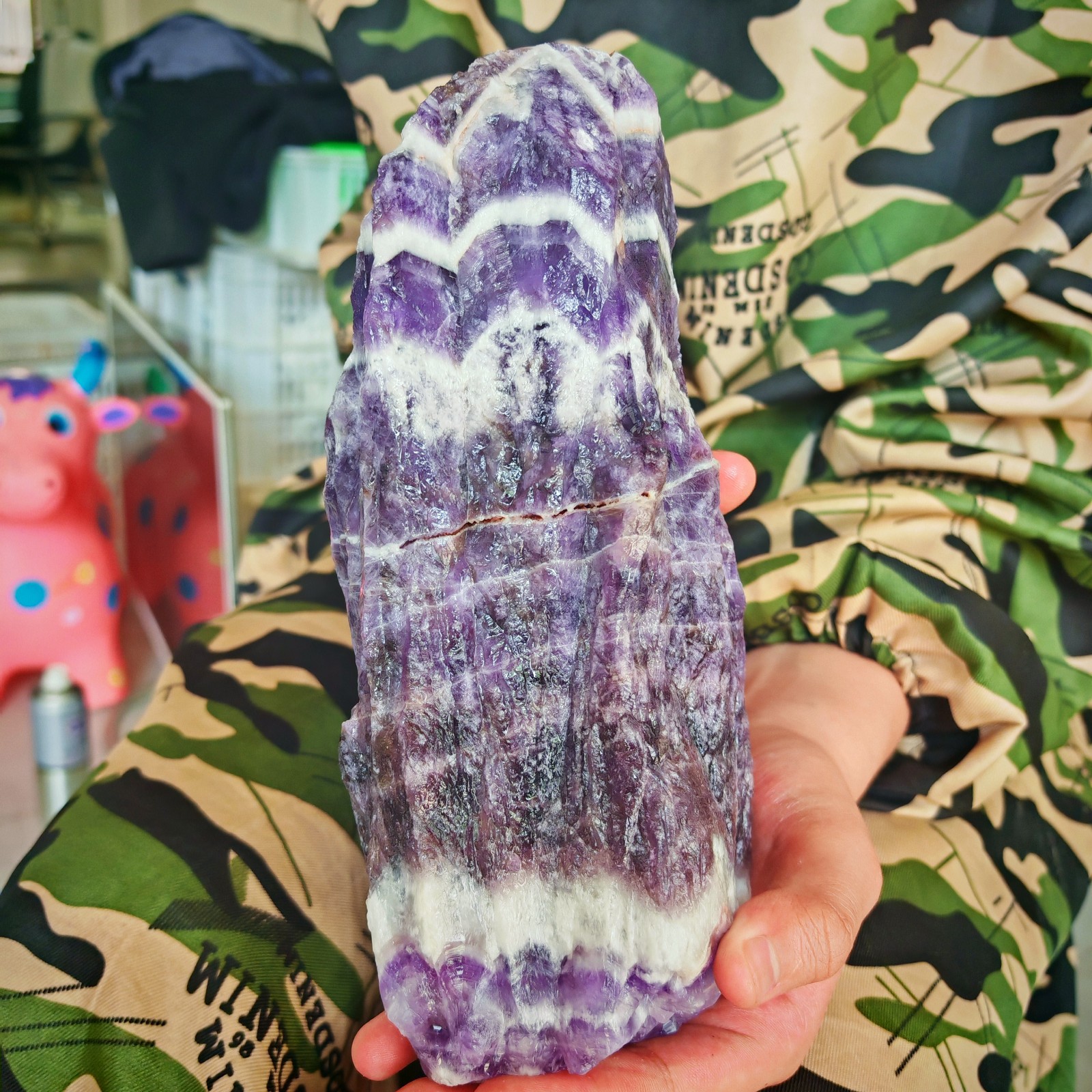 5.13LBNatural dreamy amethyst raw stone specimen2330g