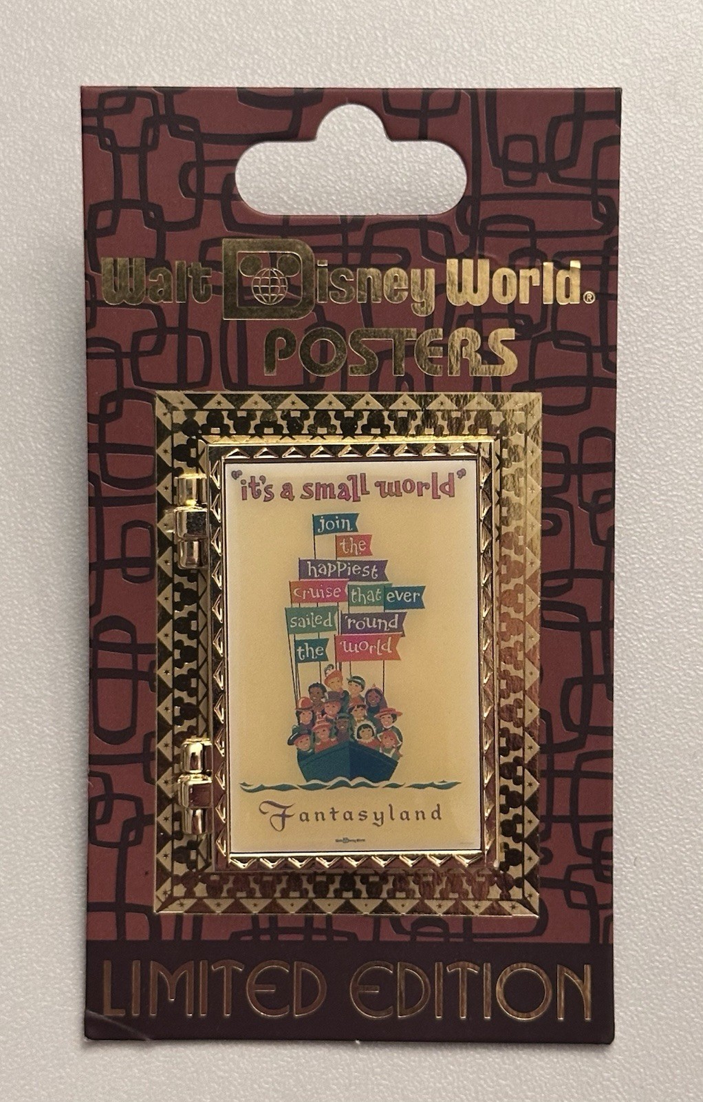 Disney WDW Attraction Posters It\'s a Small World Hinged Pin LE 1000 (2012)