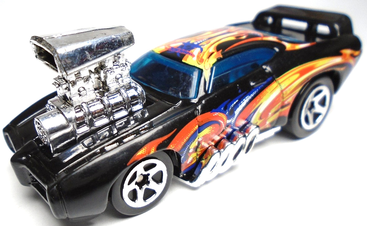 2004 HOT WHEELS TOONED 1969 PONTIAC GTO JUDGE BLACK 1:64 DIECAST 3