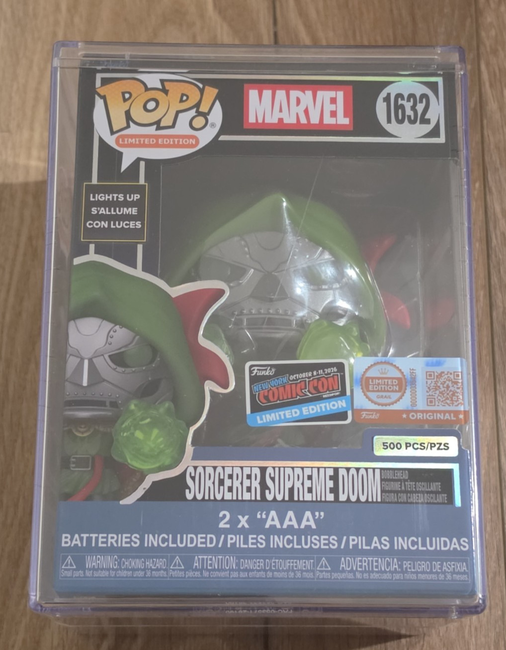 Funko Pop Marvel Sorcerer Supreme Doctor Doom NYCC 2026 LE 500 Light Up IN HAND
